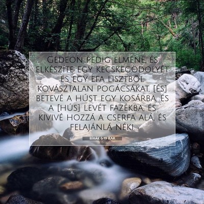 Bírák 6:19 Bibliai vers magyarázata