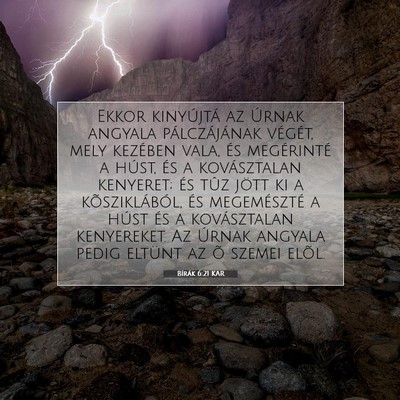 Bírák 6:21 Bibliai vers magyarázata
