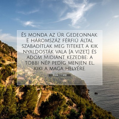 Bírák 7:7 Bibliai vers magyarázata