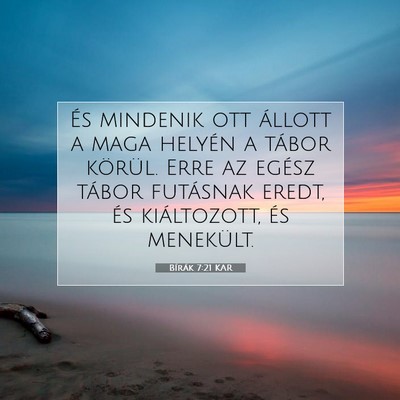 Bírák 7:21 Bibliai vers magyarázata