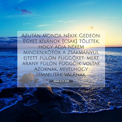 Bírák 8:24 Bibliai vers magyarázata