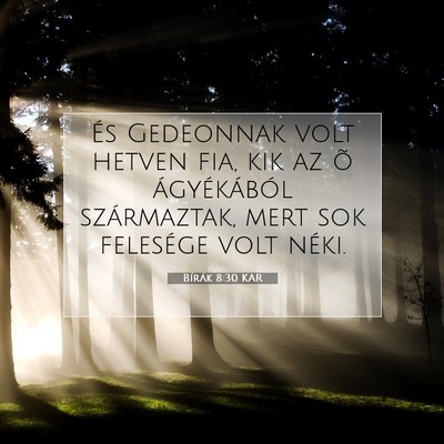 Bírák 8:30 Bibliai vers magyarázata
