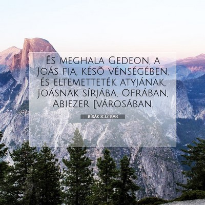 Bírák 8:32 Bibliai vers magyarázata