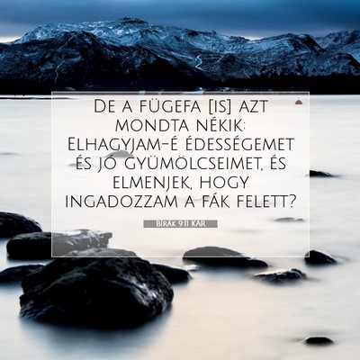 Bírák 9:11 Bibliai vers magyarázata