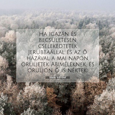 Bírák 9:19 Bibliai vers magyarázata