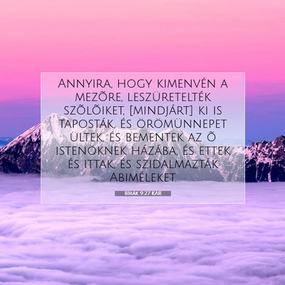 Bírák 9:27 KAR Bibliai verskép
