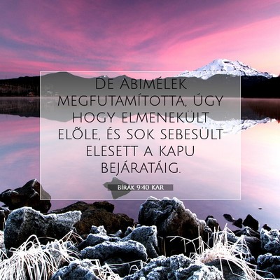 Bírák 9:40 Bibliai vers magyarázata