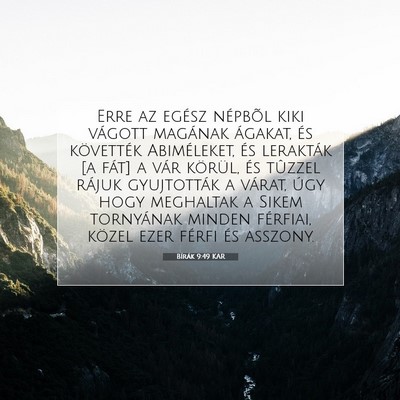 Bírák 9:49 Bibliai vers magyarázata