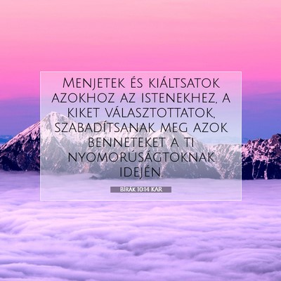 Bírák 10:14 Bibliai vers magyarázata