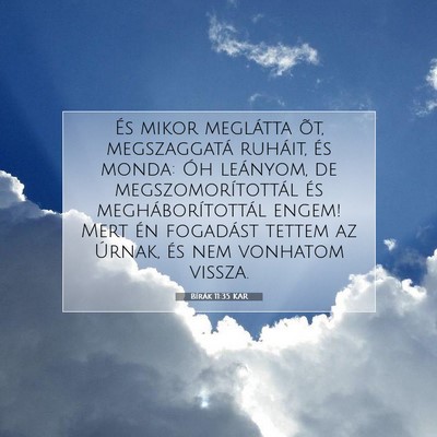 Bírák 11:35 Bibliai vers magyarázata