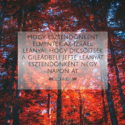 Bírák 11:40 Bibliai vers magyarázata