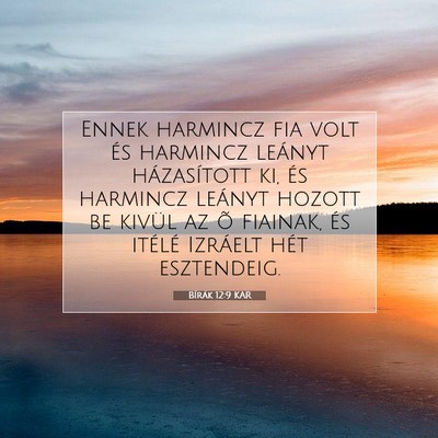 Bírák 12:9 Bibliai vers magyarázata