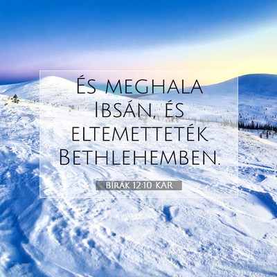 Bírák 12:10 Bibliai vers magyarázata