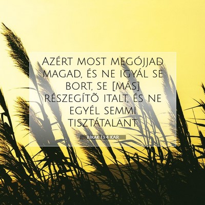 Bírák 13:4 Bibliai vers magyarázata