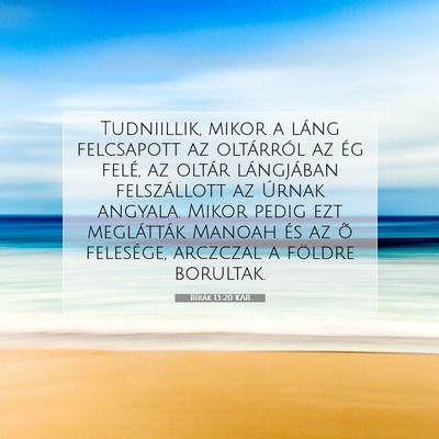 Bírák 13:20 Bibliai vers magyarázata