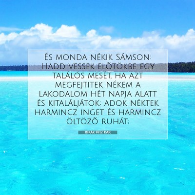 Bírák 14:12 Bibliai vers magyarázata