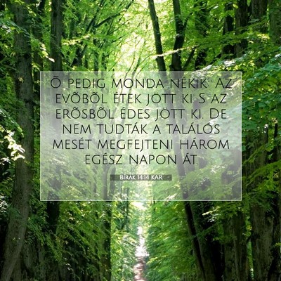 Bírák 14:14 Bibliai vers magyarázata