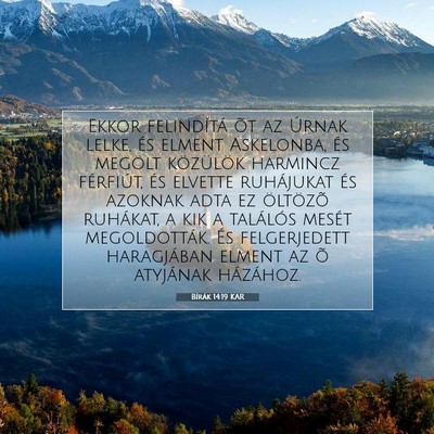 Bírák 14:19 Bibliai vers magyarázata