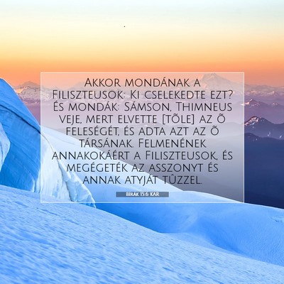 Bírák 15:6 KAR Bibliai verskép