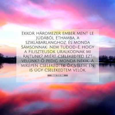 Bírák 15:11 Bibliai vers magyarázata