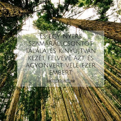 Bírák 15:15 Bibliai vers magyarázata