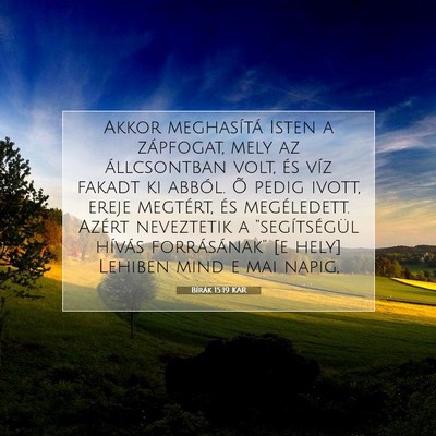 Bírák 15:19 Bibliai vers magyarázata