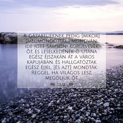 Bírák 16:2 KAR Bibliai verskép