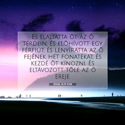 Bírák 16:19 Bibliai vers magyarázata