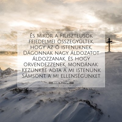Bírák 16:23 KAR Bibliai verskép