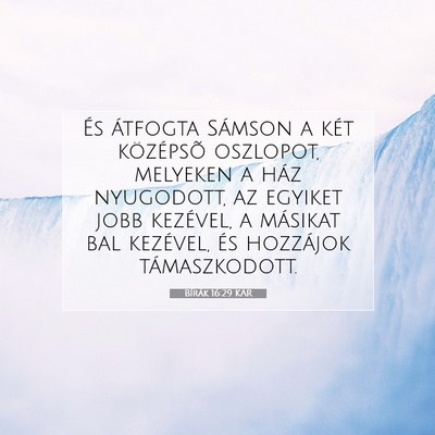 Bírák 16:29 Bibliai vers magyarázata