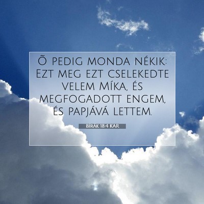 Bírák 18:4 Bibliai vers magyarázata