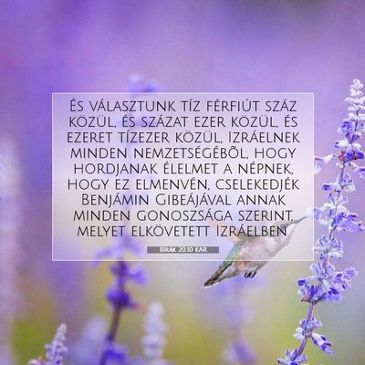 Bírák 20:10 KAR Bibliai verskép