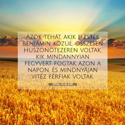 Bírák 20:46 Bibliai vers magyarázata
