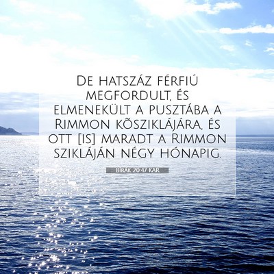 Bírák 20:47 Bibliai vers magyarázata