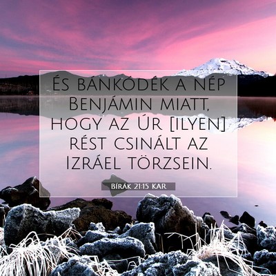 Bírák 21:15 Bibliai vers magyarázata