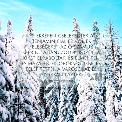 Bírák 21:23 Bibliai vers magyarázata