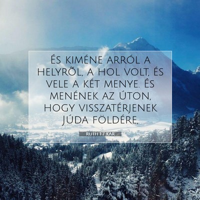 Ruth 1:7 Bibliai vers magyarázata