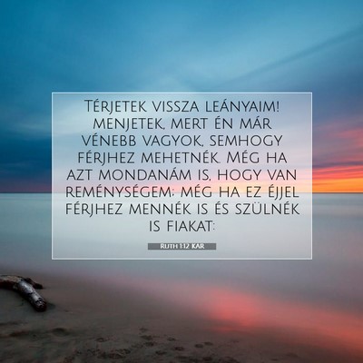 Ruth 1:12 Bibliai vers magyarázata