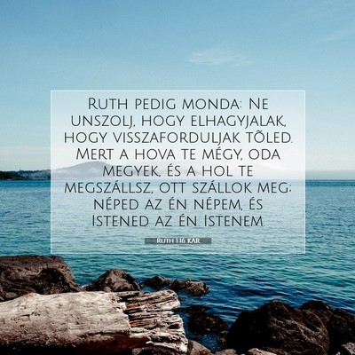 Ruth 1:16 Bibliai vers magyarázata