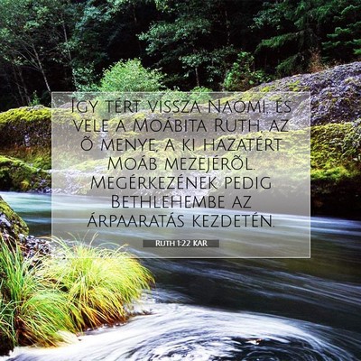 Ruth 1:22 Bibliai vers magyarázata