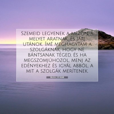 Ruth 2:9 Bibliai vers magyarázata