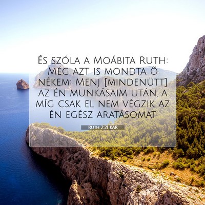 Ruth 2:21 Bibliai vers magyarázata
