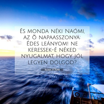 Ruth 3:1 Bibliai vers magyarázata
