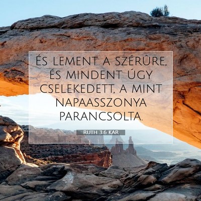 Ruth 3:6 Bibliai vers magyarázata
