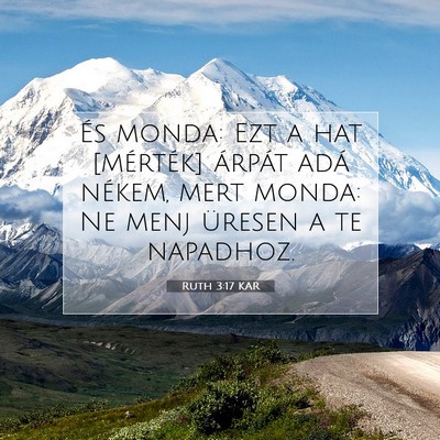 Ruth 3:17 Bibliai vers magyarázata