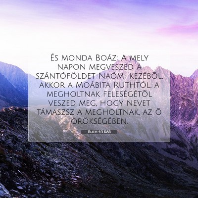 Ruth 4:5 Bibliai vers magyarázata