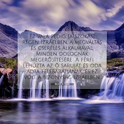 Ruth 4:7 Bibliai vers magyarázata