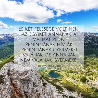 1 Sámuel 1:2 Bibliai vers magyarázata