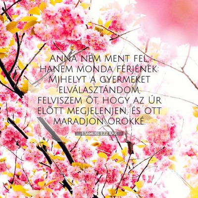 1 Sámuel 1:22 Bibliai vers magyarázata