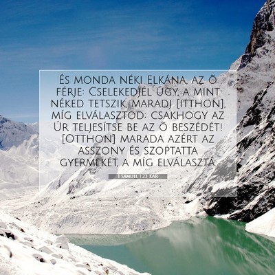 1 Sámuel 1:23 Bibliai vers magyarázata